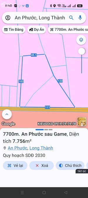 Bán 7,7 sào đất ngay sau Gem Sky World Long Đức, Long Thành