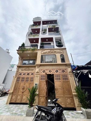 khu vực gò xoài giáp tân phú 60 m 5 tầng 5 pn 6 wc hẻm 6 m + lề đường nhà chủ tặn