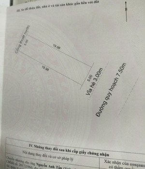 bán đất thanh lương 8 đường 7,5m. hướng đẹp đông nam. không dính cống, trụ diện. dân cư đông đúc.