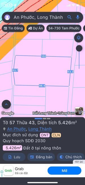 Bán 5,4 sào ngay thị trấn Long Thành