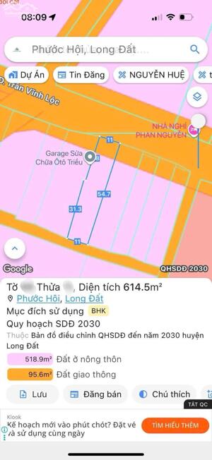  MẶT TIỀN ĐƯỜNG VEN BIỂN VÕ VĂN KIỆT – PHƯỚC HỘI – BRVT 