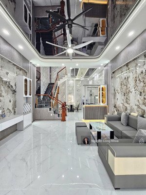 bán nhà đúc 3 tấm 91,5m2, phòng ngủ dưới, full nội thất, hoàn công, p.an phú, tp.thuận an