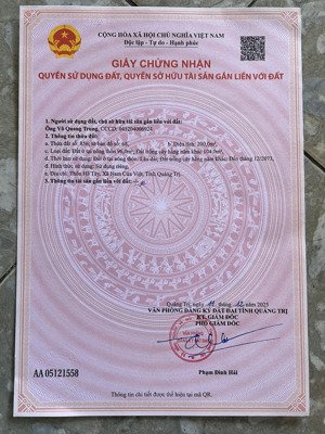 đất biển tại nam cửa việt, quảng trị, 420 triệu (có thương lượng), 200m2