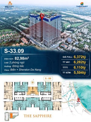độc quyền căn 2pn + 83m2 tầng 33 view biển siêu đỉnh, còn căn cuối cùng giá gốc chủ đầu tư