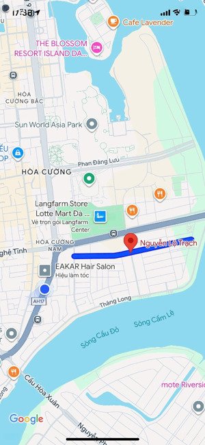 bán nhà 2 tầng mặt phố đường nguyễn lộ trạch, hải châu, dt 90m2, giá 10 tỷ 6 tl