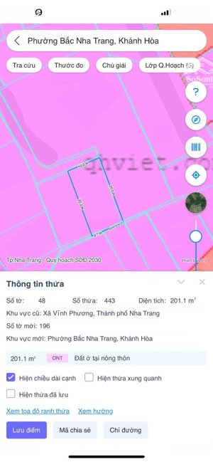 bán đất 201m full thổ . thôn như xuân . vĩnh phương . bắc nha trang khánh hòa