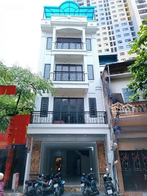 cho thuê nhà mặt phố trương định, hoàng mai 75m2, 5 tầng, mt 5m, thang máy, giá 45tr. lh 
