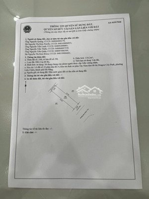bán lô tái định cư dragon đường 7,5m hướng đông nam dt 110m2 giá 4 tỷ