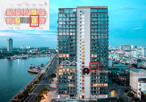 căn hộ 1pn tầng trung full nội thất cơ bản view cầu rồng - diện tích 45,7m2 - giá 6,2 tỷ