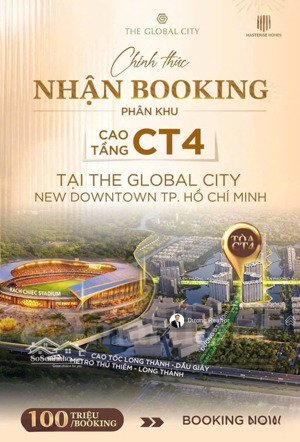 chính thức booking ct4 the global city | kênh đào nhạc nước + liên phường 60m + đường d3 30m |
