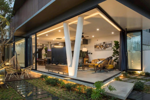 1 căn villa 3t full nt 3pn+wc có penthouse vip view hồ sinh thái 255m2 mt10m sẵn 60tr/t sát biển 2p