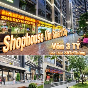 vốn 3 tỷ sở hữu shophouse khối đế 62,9m² tại vin smart city-dtcho thuê tới 85tr/tháng sổ đỏ lâu dài