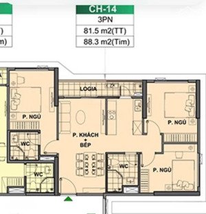 3pn beverly 81.5m², giá 5.8x tỷ tiện ích 5