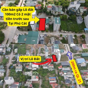 [ chính chủ bán gấp] lô đất 100m2 có 2 mặt tiền trước sau 8m. cạnh công nghệ cao hòa lạc.