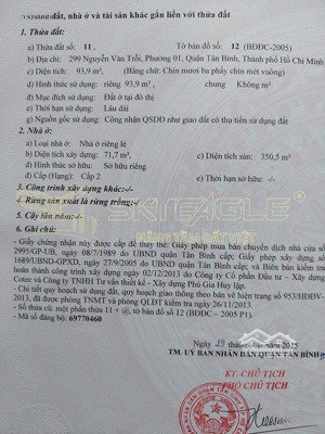- bán nhà 299 đường nguyễn văn trỗi, phường 1 quận tân bình dtsd 360m2 giá 4o tỷ 
