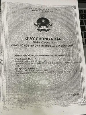 ngang 15m dài 20 trung tâm bình tân giá tốt đầu tư