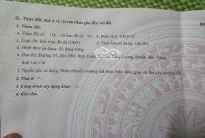 lô đất số 794, đường n5, khu tđc hợp xuân, thị trấn tằng loỏng, bảo thắng, lào cai