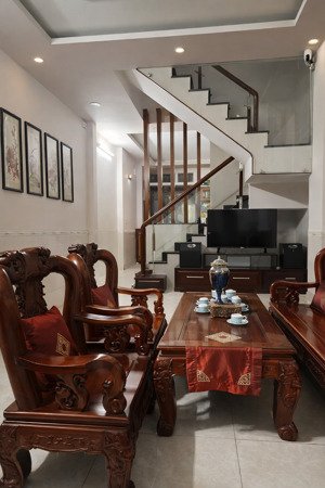 nhà phố khu bàu cát - phan sào nam p11 hẻm xe hơi tránh, 4 tầng, dt 65m