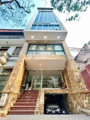 cho thuê nhà ở phố trung kính, dt 80m2x6t + 1 hầm, mt 6m, thông sàn toàn bộ, thang máy, giá 49tr