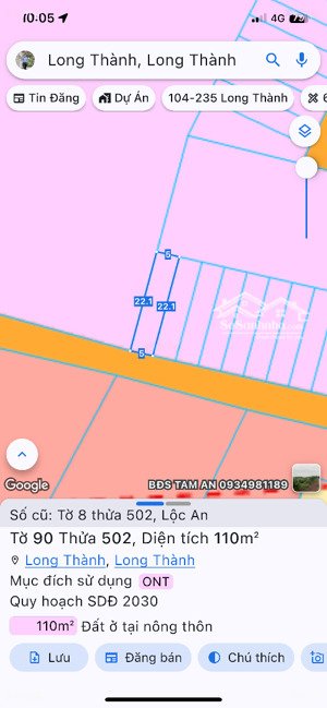 bán đất tại khu nhà ở lộc an, giá siêu hời chỉ với 1,4 tỷ, 110 m2