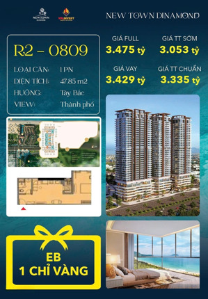 căn hộ độc quyền cách biển đà nẵng 200m - newtown diamond