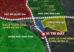 bán đất nền gần kđt phú cát city, 3 tỷ, 100 m2