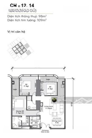 cho thuê căn hộ landmark 81 3pn 109m², view đông nam mát, giá 40 triệu/tháng