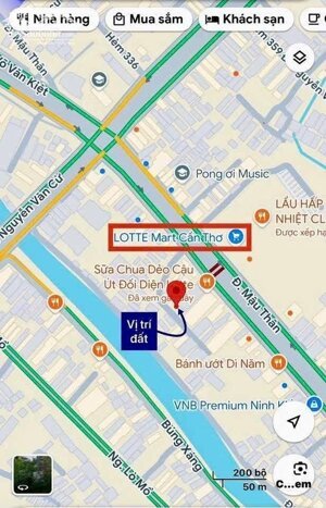 Nền thổ cư đường Mậu Thân - Hẻm ngang siêu thị Lotte Cần Thơ