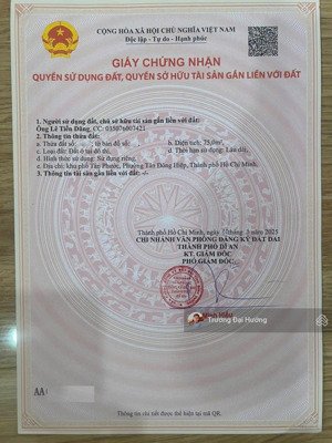 bán đất kdc gần ngã tư chiêu liêu, tân bình, dĩ an - 3,35 tỷ tl (8751)
