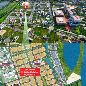 lô góc fpt đáng đầu tư - siêu phẩm lô góc 165m2 (9,3 x 18m) - giá 10,5 tỷ