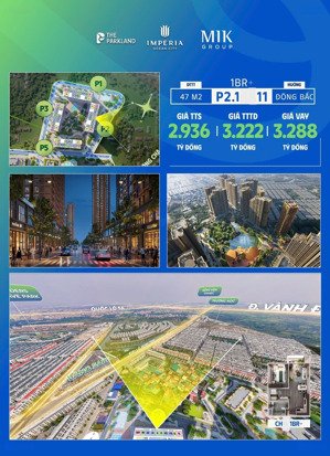 căn 1n + vừa đẹp vừa rẻ chỉ với 62,4tr/m2/ imperia ocean city - the parkland