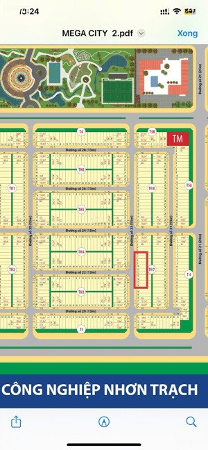 khách gửi bán lô th7-xx đường 15m dự án mega city 2 giá 1ty550