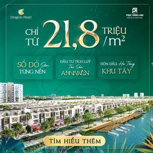 bán lô đất thổ cư, sổ hồng riêng dự án dragon pearl ngay trục tl10, dân cư đông dễ đầu tư