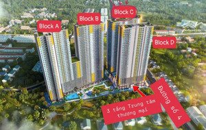 bán lại căn 2pn2wc giá gốc bcons solary tháp có trung tâm thương mại, giá ~1,97 tỷ