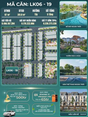 bán liền kề 5 tầng lk6-19 dự án hoàng huy green hải phòng, giá chỉ còn 8 tỷ 326