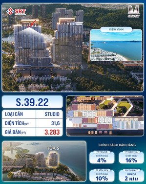 căn studio nằm tại vị trí cao nhất hạ long, nằm trong tòa tháp biểu tượng của chử đầu tư bim group