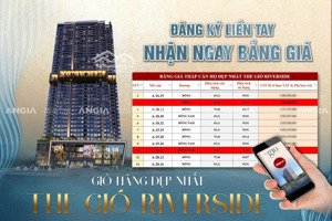 giỏ hàng the gió riverside giá tốt, đa dạng diện tích, view, tầng trực tiếp cđt an gia 