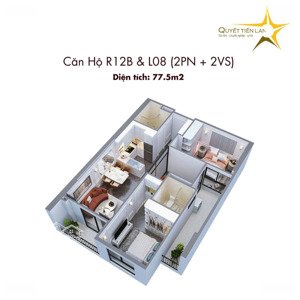 bán căn hộ 2 phòng ngủ 77,5m2 siêu vip tại chung cư eden garden