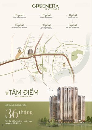 bán căn hộ 2 phòng ngủ sân vườn greenera southmark ngọc hồi