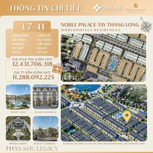 căn liền kề 50m2 xây 5 tầng giá 11 tỷ cạnh trường học, công viên trục thông noble tây thăng long