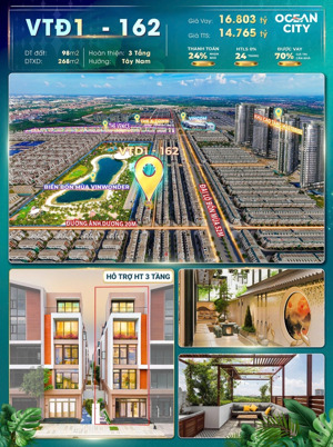 siêu phẩm vtđ căn vtđ1 - tại ocean city vị trí trung tâm không gian sống đẳng cấp giá 14.765 tỷ