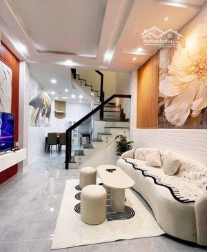 hẻm ba gác thông, 30m ra mt phan văn trị, nhà mới 4 tầng , 5pn, dt 36m² (dtsd 140m²), chỉ 6.x tỷ.