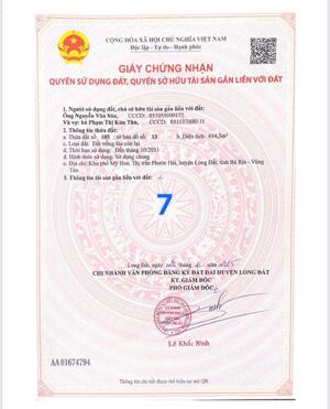  Bán lô nhanh lô đất biệt thự 615m2 chỉ hơn 1 tỷ. Công chứng nhanh