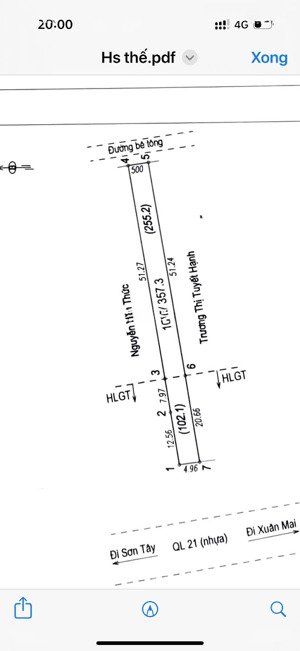 bán đất tại đường ql 21a, phú cát, quốc oai, hà nội, giá cực chất 35 tỷ, dt 640m2 đã trừ hlgt 40m
