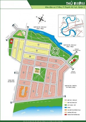 bán đất nền dự án kdc biệt thự vila thủ thiêm .phường thạnh mỹ lợi.q2 .dt 8x20m .8x23m gia 145tr