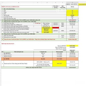 spana tower giá thanh toán sớm 3,519 tỷ không chênh