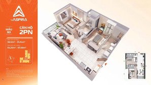 the aspira - ck 10% - b0x. 14 - 2pn 2wc chỉ 2,45 tỷ - góp 6,8tr/th - 500tr đến nhận nhà