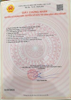 Bán nhà Hữu Bằng - Kiến Thụy - Hải Phòng