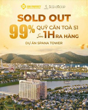 spana hoà xuân, 2 căn 1br+ toà s2 đẹp cuối cùng độc quyền giá từ cđt 