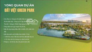 thông tin dự án đất việt green park phú thọ - mua giá gốc cđt